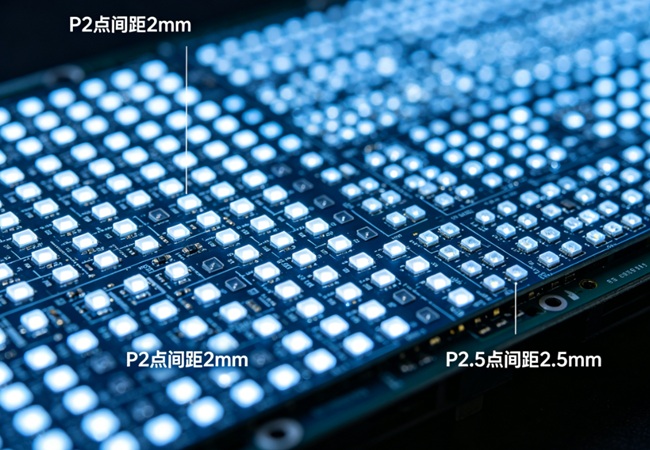 P2 和 P2.5 LED 屏燈珠細(xì)節(jié)特寫(xiě)對(duì)比.jpg